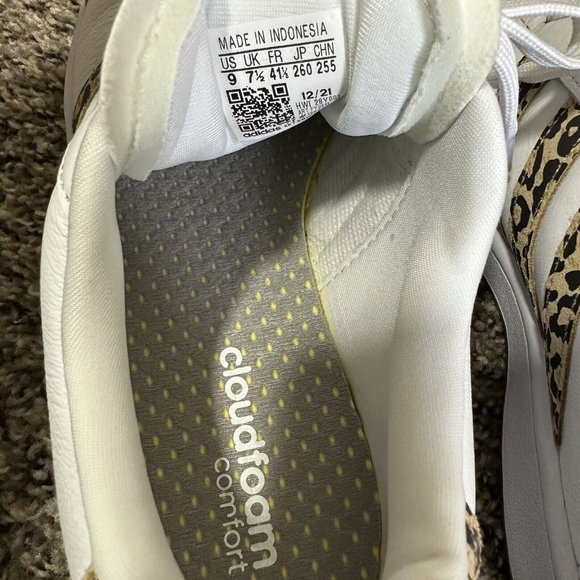 Adidas Grand Court 2.0 Womens Athletic Sneakers Shoes Size 9 White Leopard Print - Picture 9 of 10